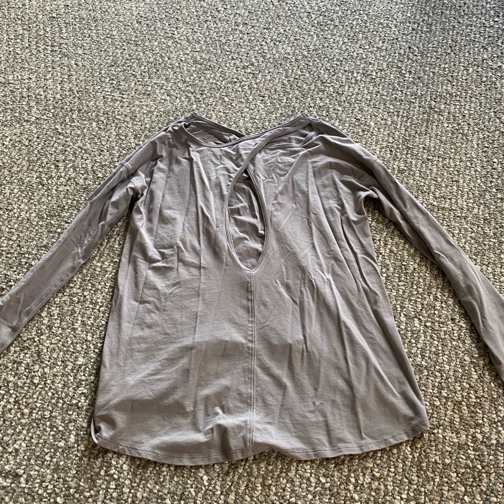 Lululemon open back long sleeved top